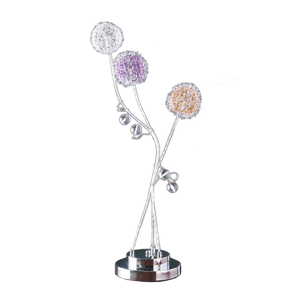 28&quot; In 3 Aluminum Led Zeus Metal Table Lamp